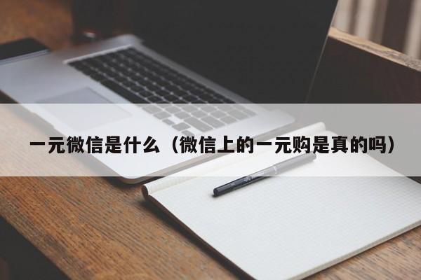 一元微信是什么（微信上的一元购是真的吗）